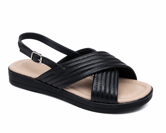 LORAFERRES SANDAL CROSS STRAP SANDAL black / 38