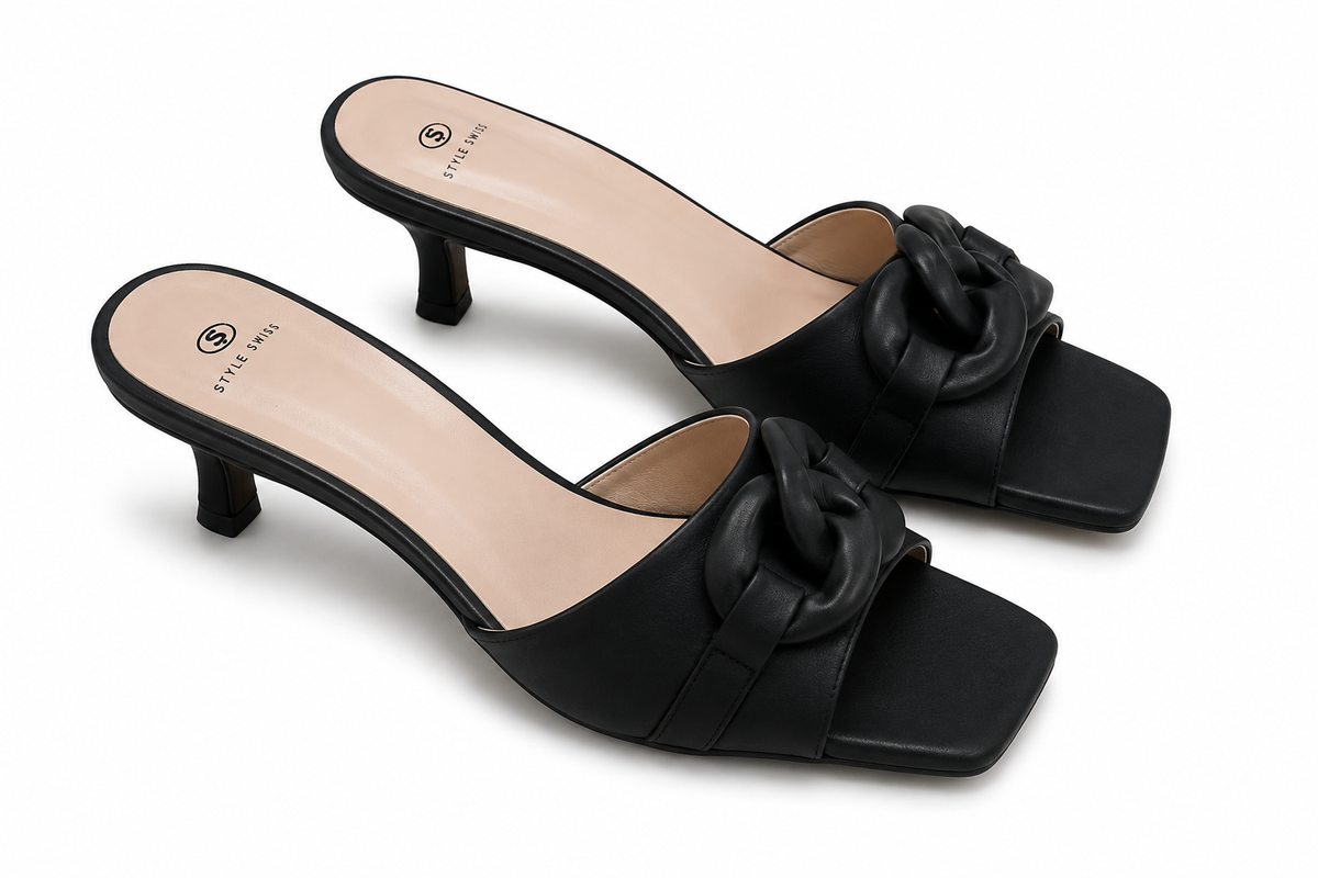 SWISH JEANS HEEL SANDALS SANDAL BLACK black / 38