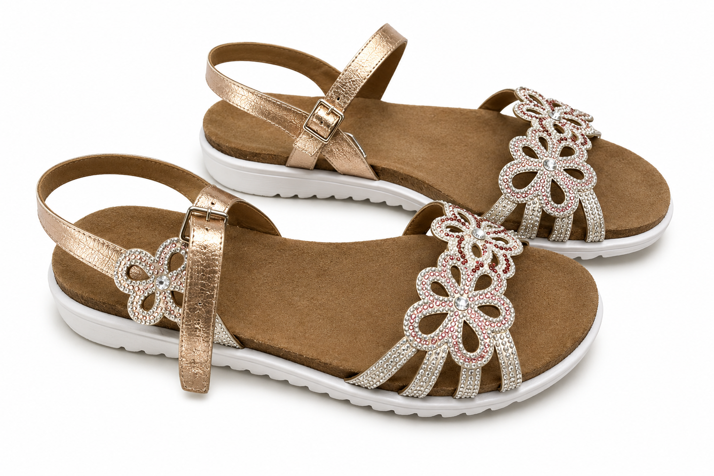 BASI SANDAL STRASS PINK&BEIGE pink&beige / 37