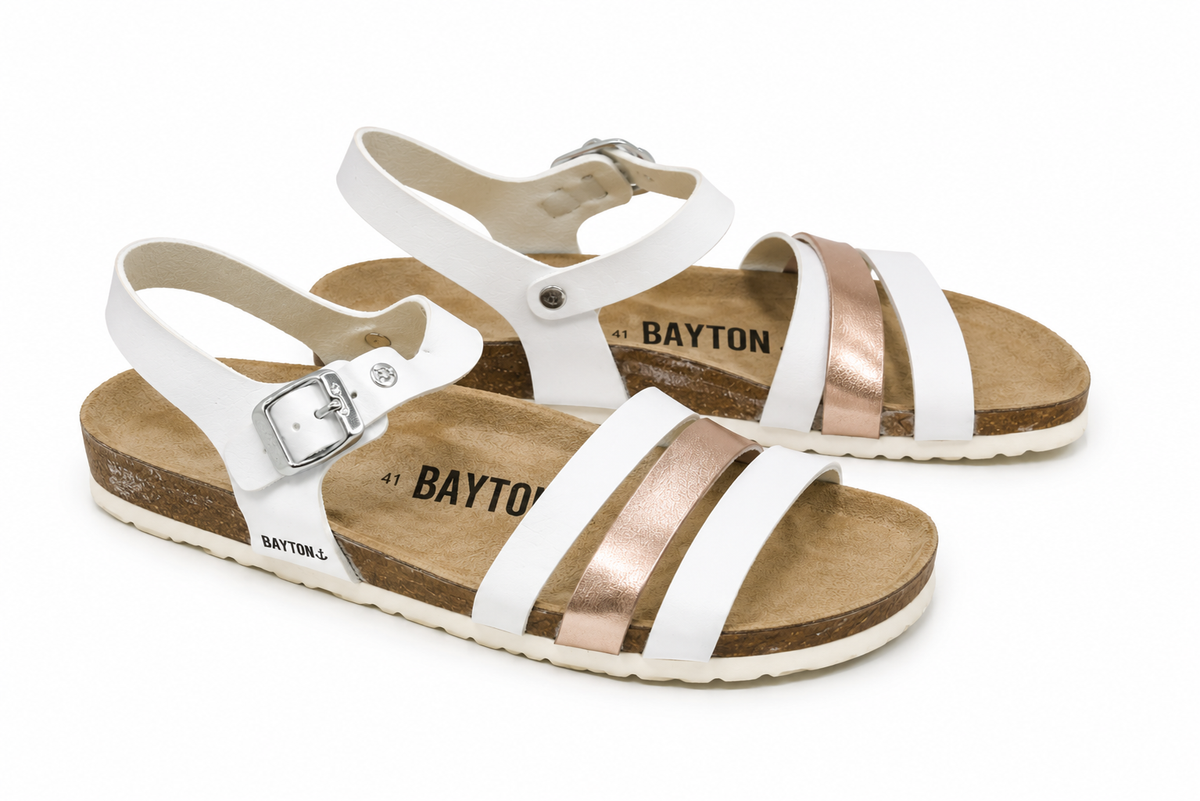 BAYTON SANDAL MULTI STRAP WHT&PNK white&pink / 40