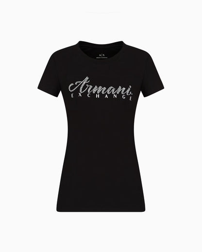 Armani Exchange Slim fit T-shirt in stretch cotton jersey Black / M
