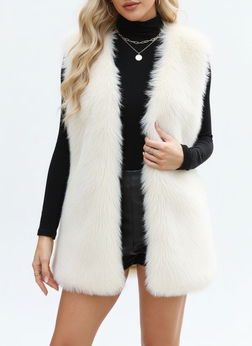 Massimo Dotti Vest White White / S