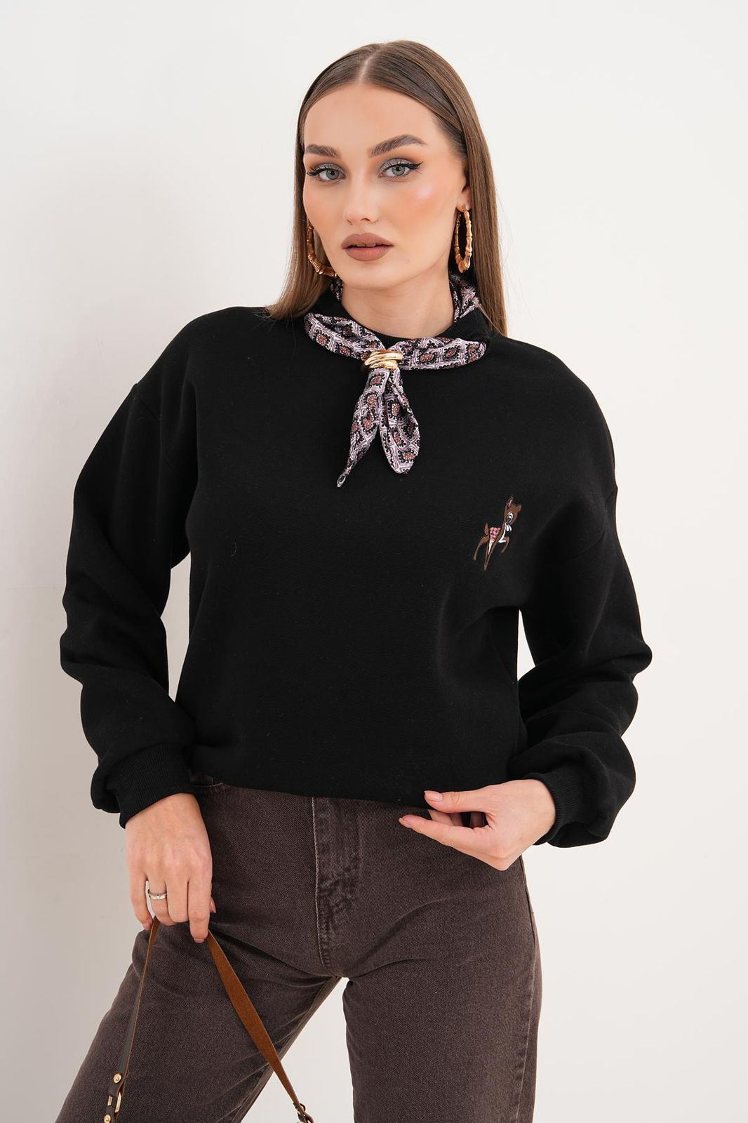 Pink Power Sweatshirt Black Black / S