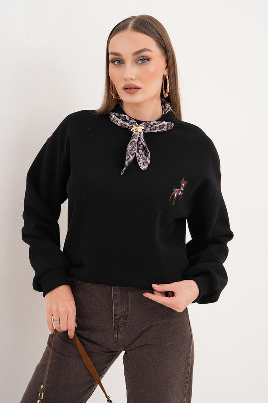 Pink Power Sweatshirt Black Black / S