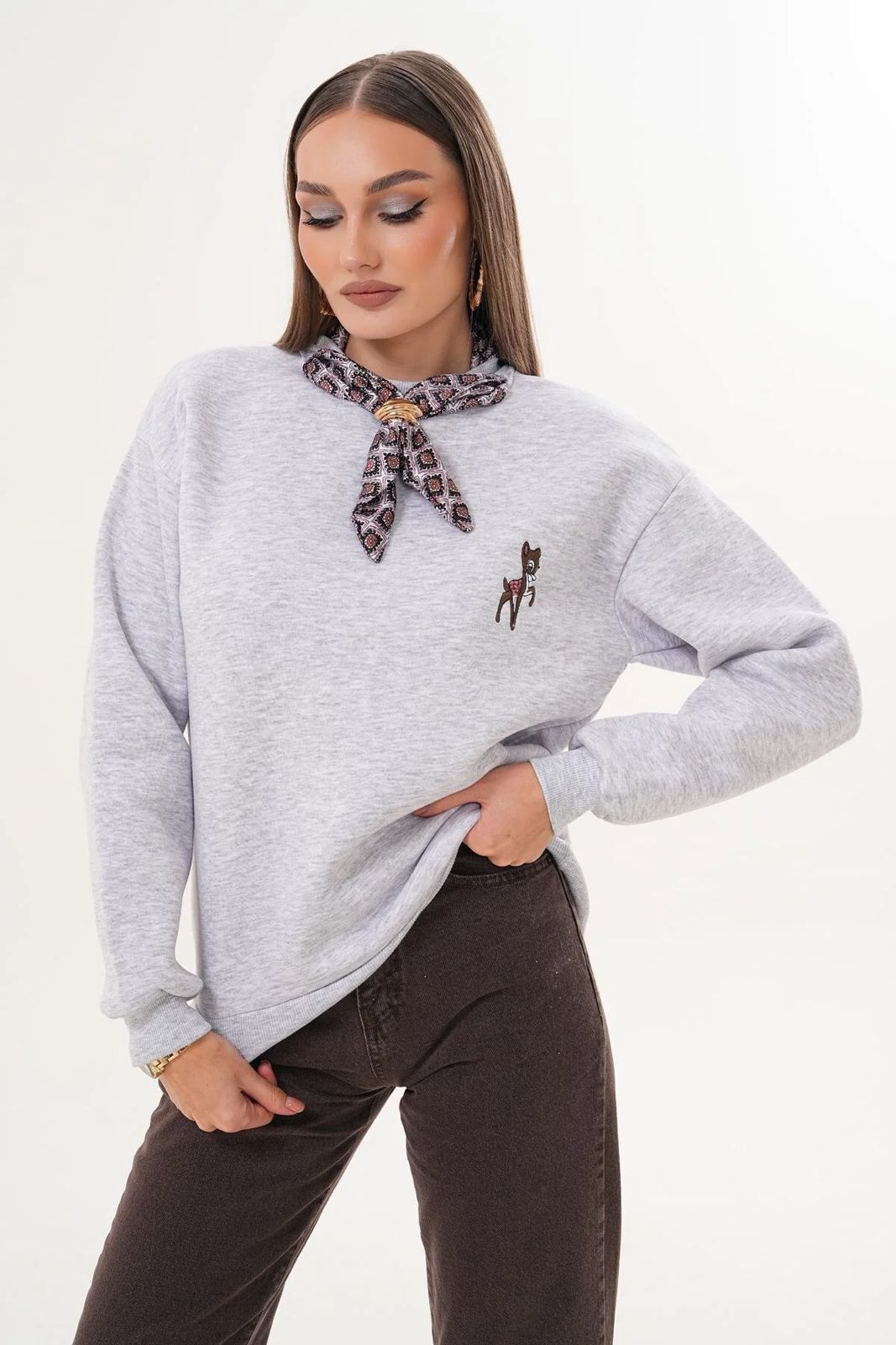 Qustyle Sweatshirt Grey Grey / S