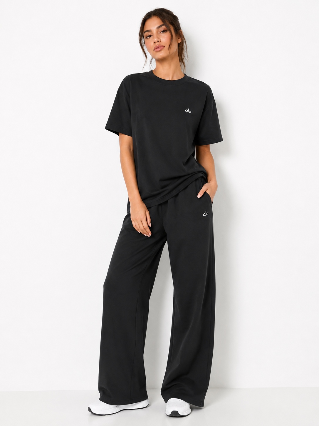 ALO SET BLACK 1023 black / S
