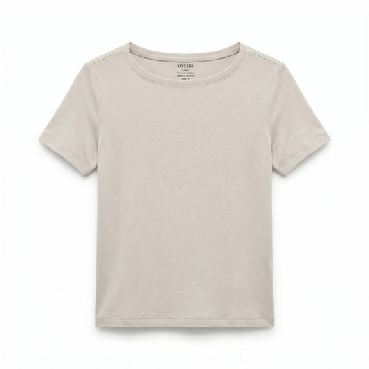 Oysho T-Shirt Beige 01 Beige / S