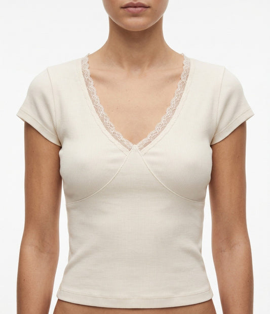 Fashion T-Shirt T001 Beige Beige / S