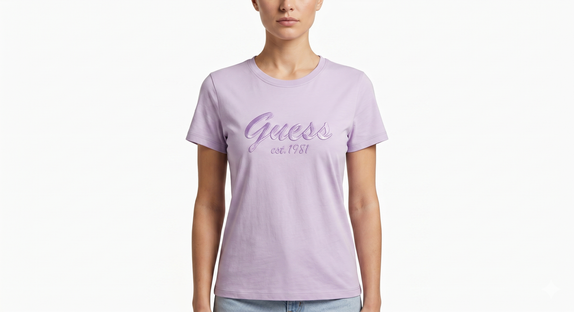 GUESS T-SHIRT BF-5039 LAVENDER / Small