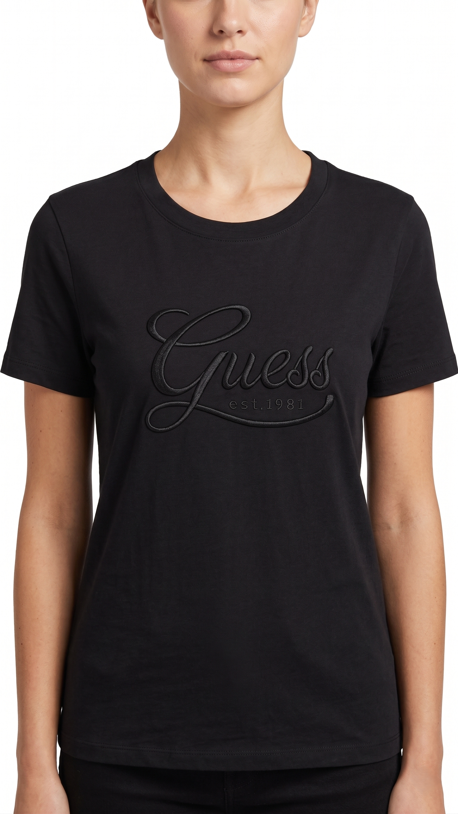 GUESS T-SHIRT BF-5039 BLACK / Small
