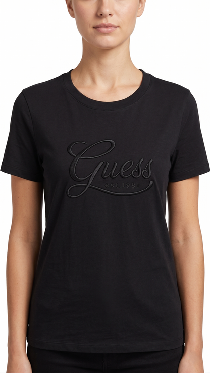 GUESS T-SHIRT BF-5039 BLACK / Small