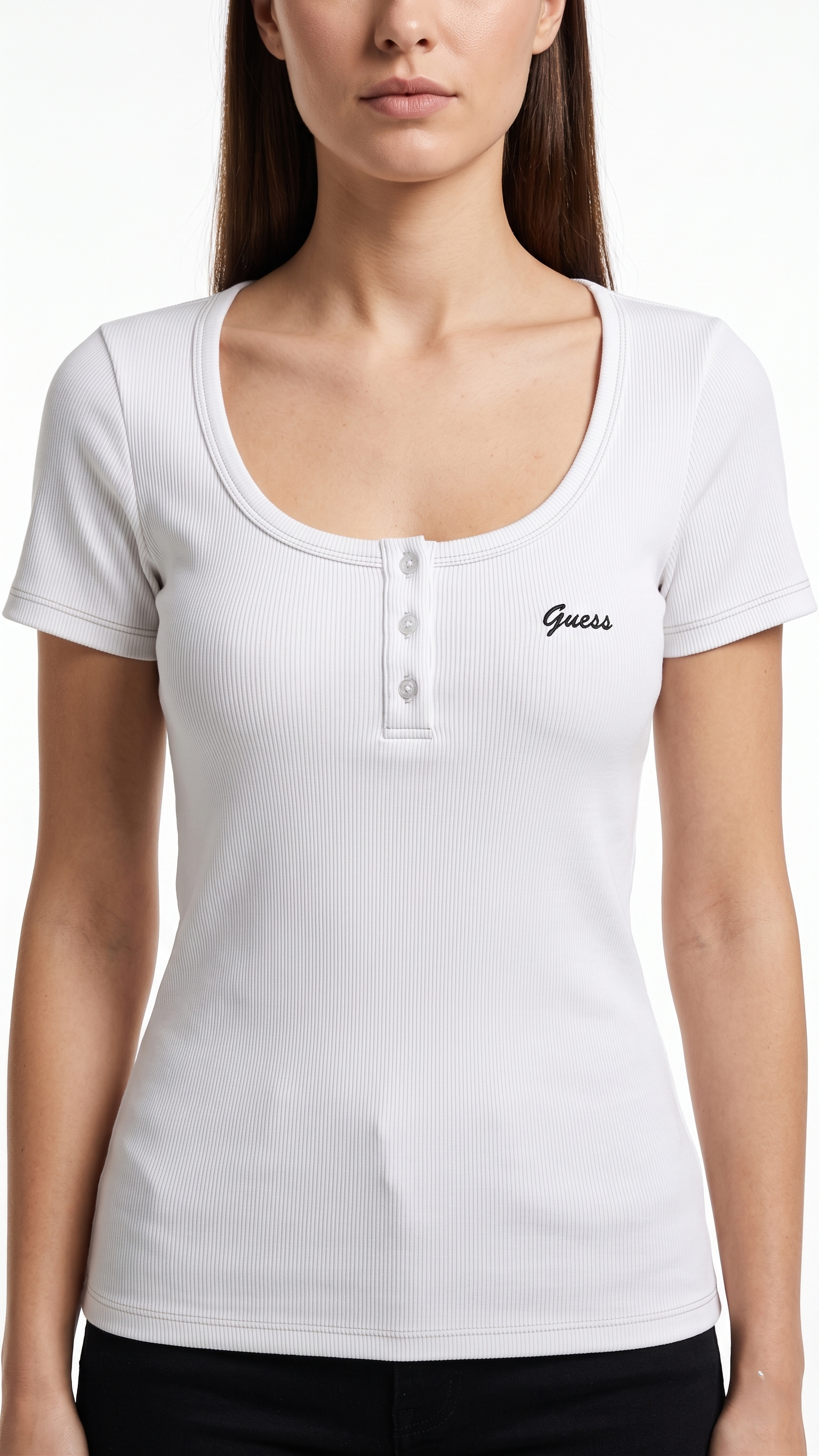 GUESS T-SHIRT WHT R-1050 WHITE / Small