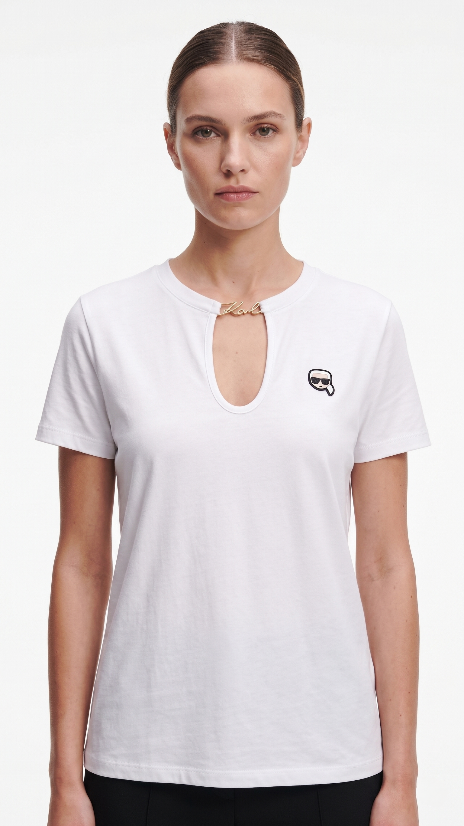 KARL T-SHIRT V-4010 WHITE / Small