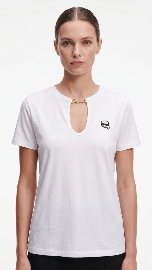 KARL T-SHIRT V-4010 WHITE / Small
