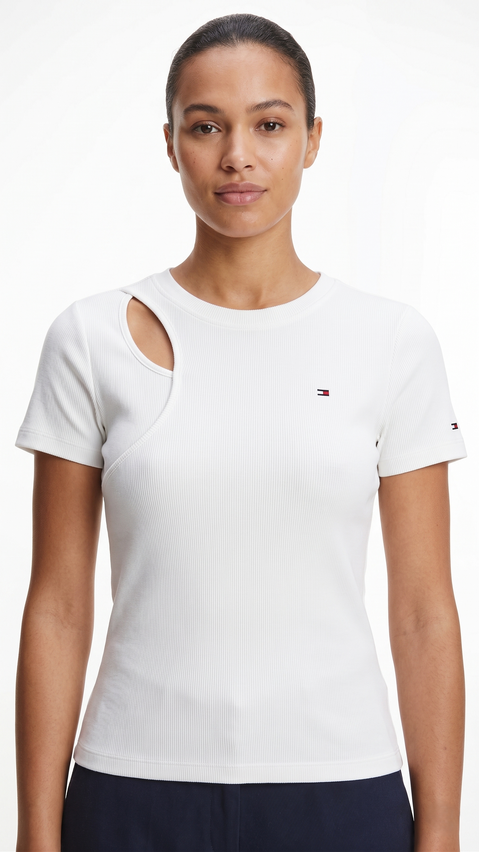 TOMMY T-SHIRT R-1001 WHITE / Small