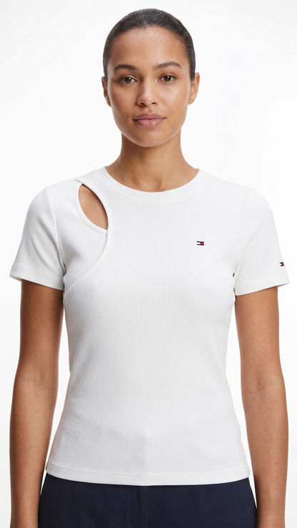 TOMMY T-SHIRT R-1001 WHITE / Small