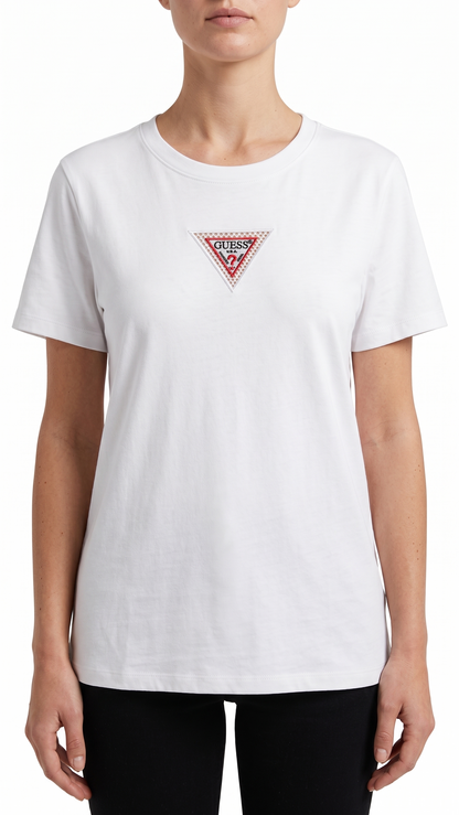GUESS T-SHIRT V-4005 WHITE / Small