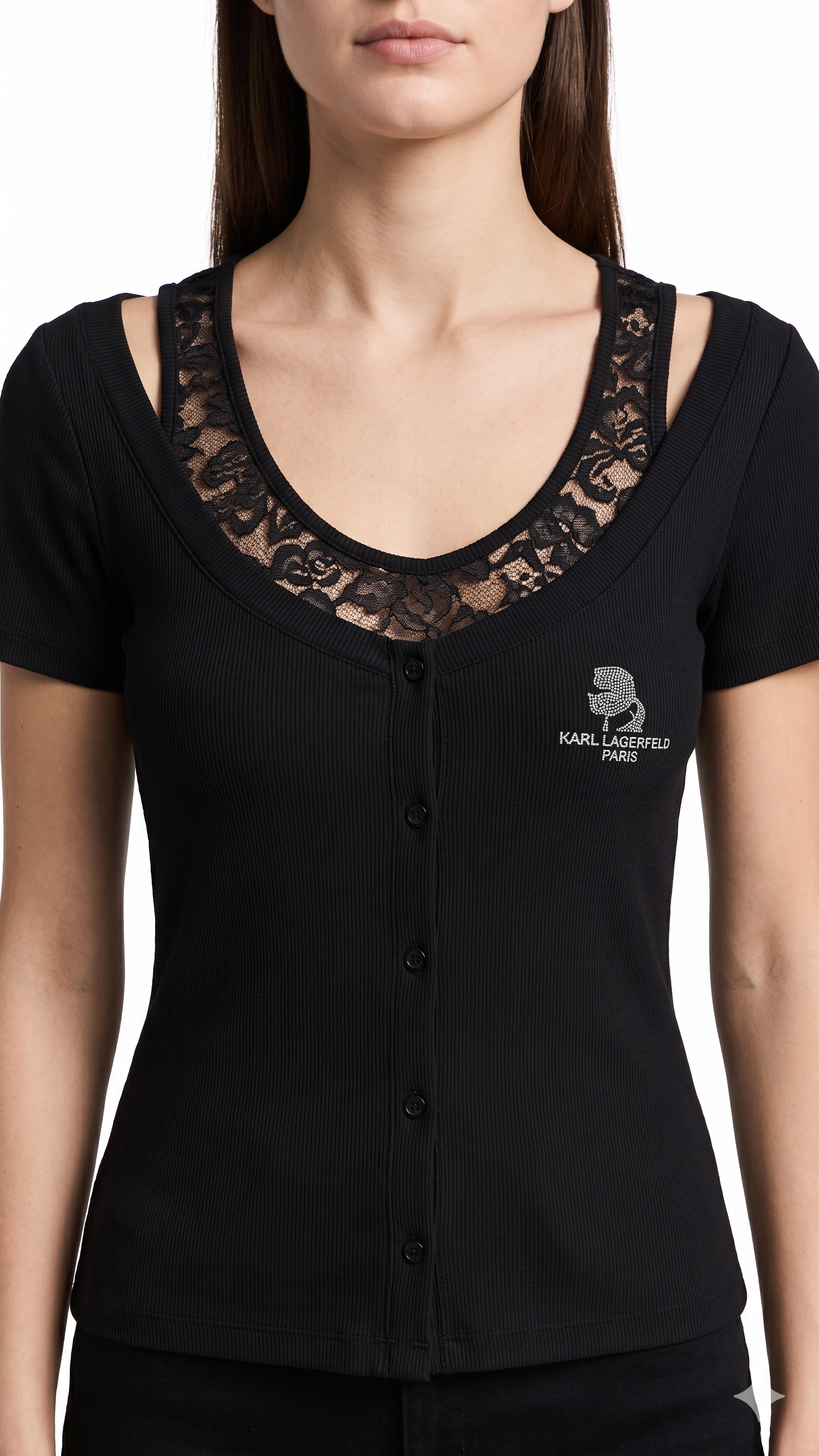 KARL T-SHIRT BLK R-1027 BLACK / Small