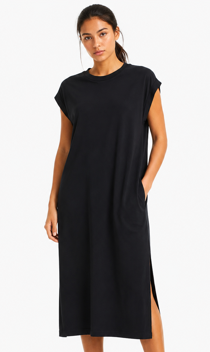 OYSHO DRESS BLK 1088 black / S