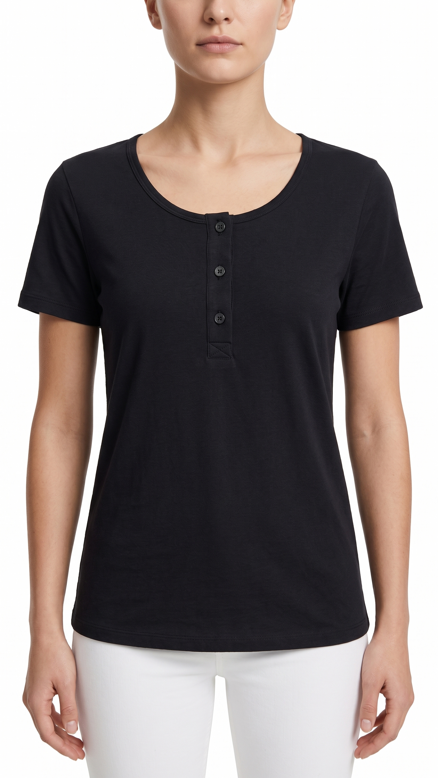 OYSHO T-SHIRT 2014 black / S
