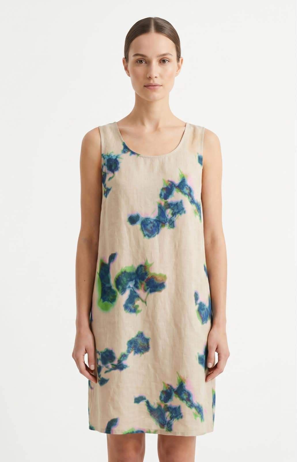 BASIC DRESS BGE&GRN S514 beige&green / S