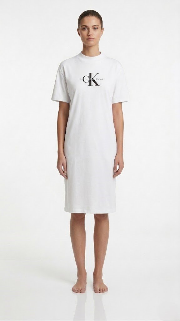 CALVIN KLEIN DRESS 2604 white / S