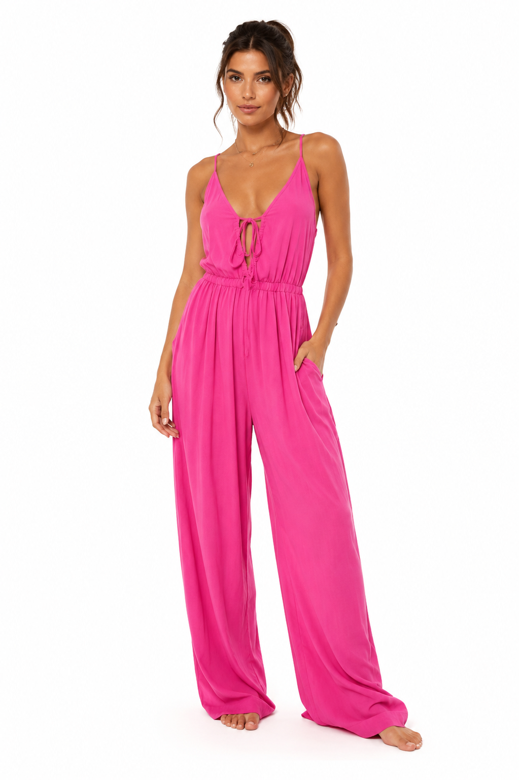 BASIC DRESS OVERALL PINK pink / M