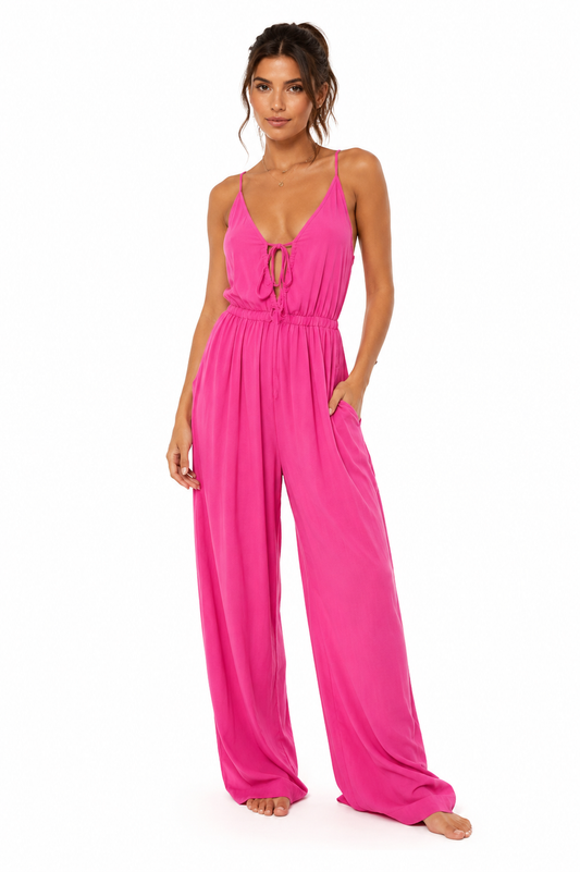 BASIC DRESS OVERALL PINK pink / M