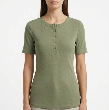 OYSHO T-SHIRT 2014 green / S