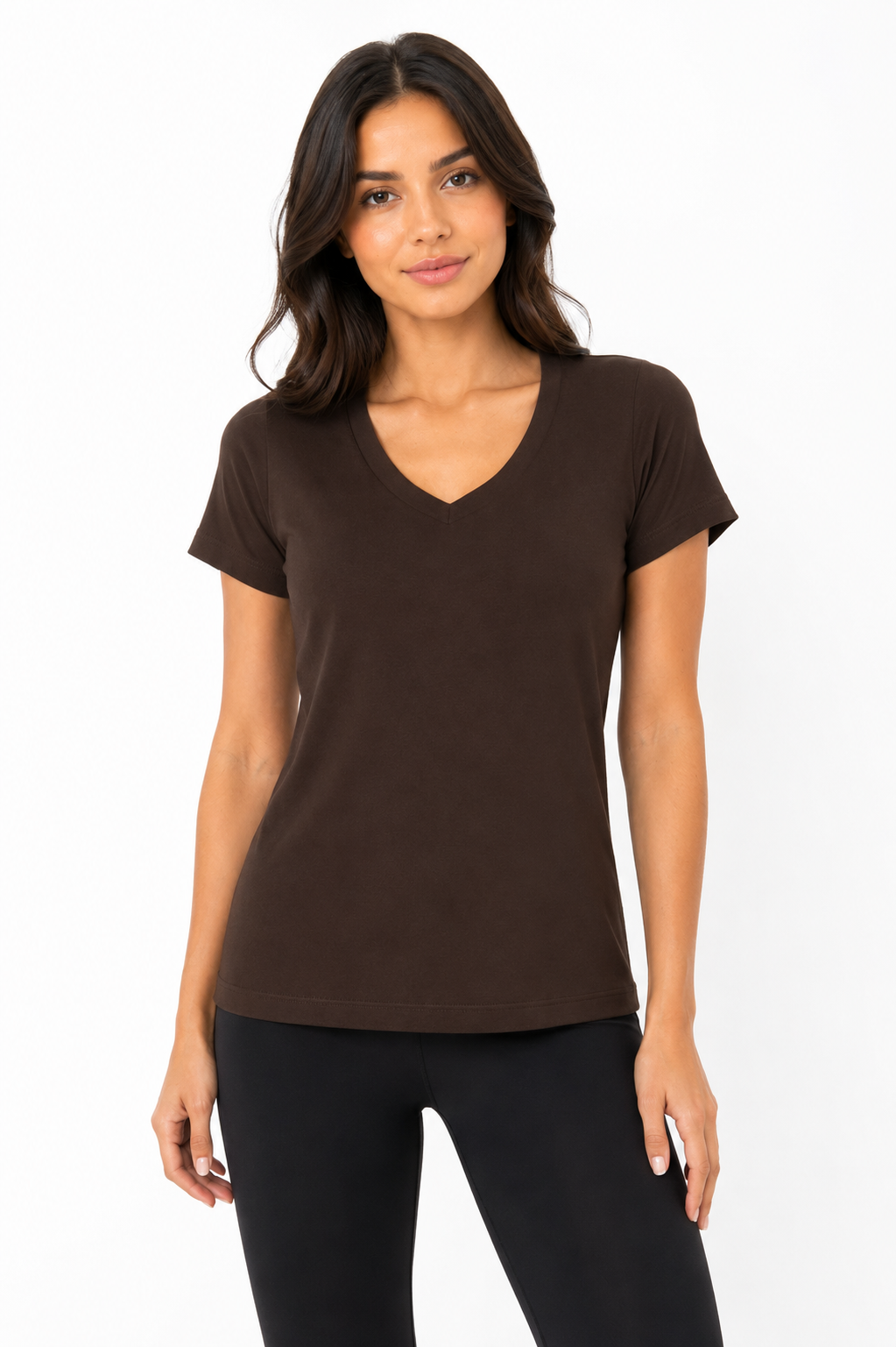 OYSHO T-SHIRT 1013-1 brown / S