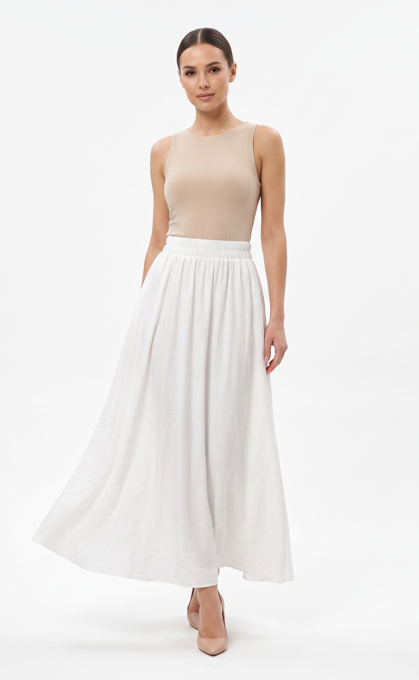NESEM SKIRT MAXI SKIRT WHITE white / L