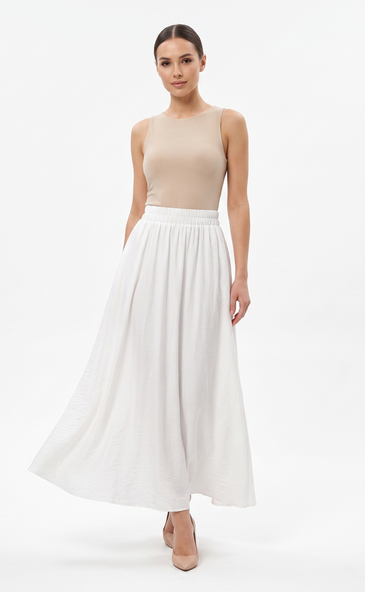 NESEM SKIRT MAXI SKIRT WHITE white / L