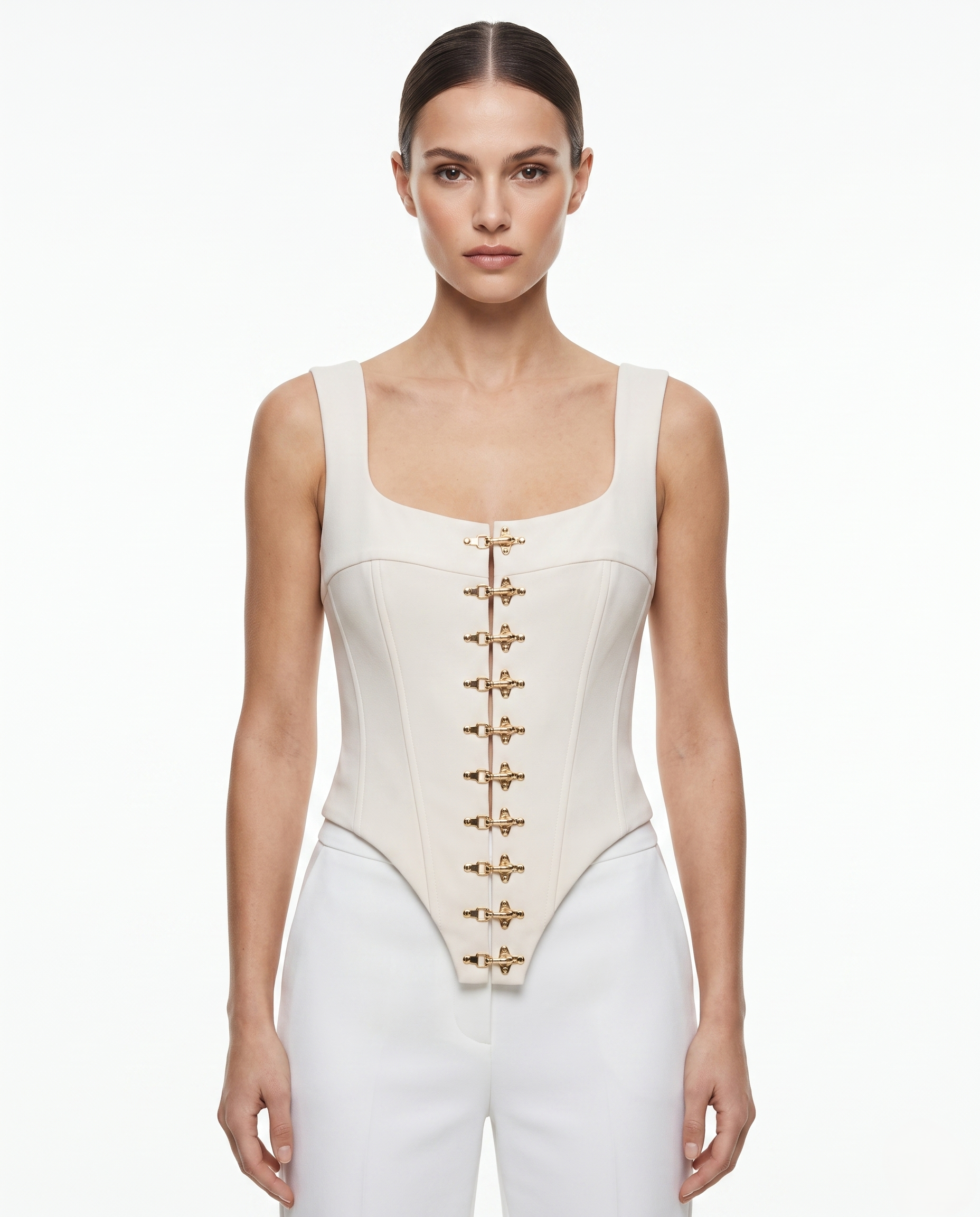 KEDI TANK CORSET TOP BEIGE 8044 beige / S
