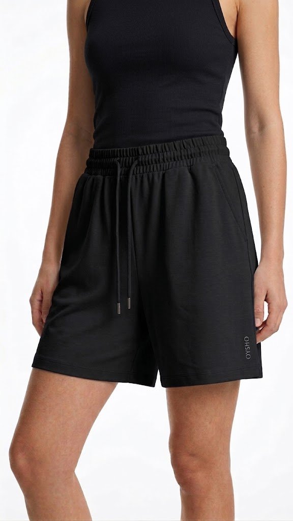 OYSHO SHORT BLACK 4438 black / S