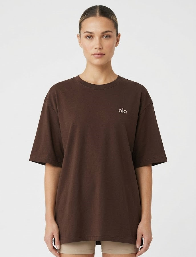 ALO T-SHIRT BROWN 2026 brown / M