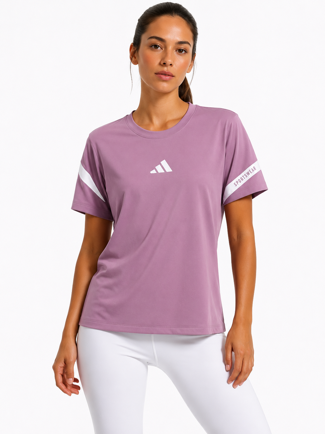 ADIDAS T-SHIRT L.PURPLE light purple / S