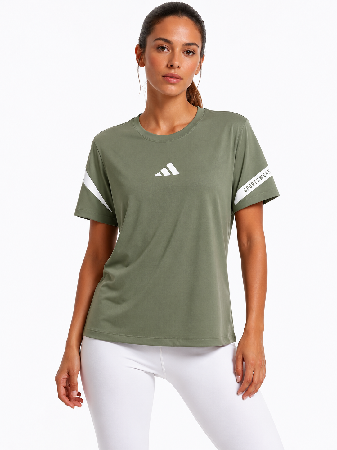 ADIDAS T-SHIRT GREEN green / S