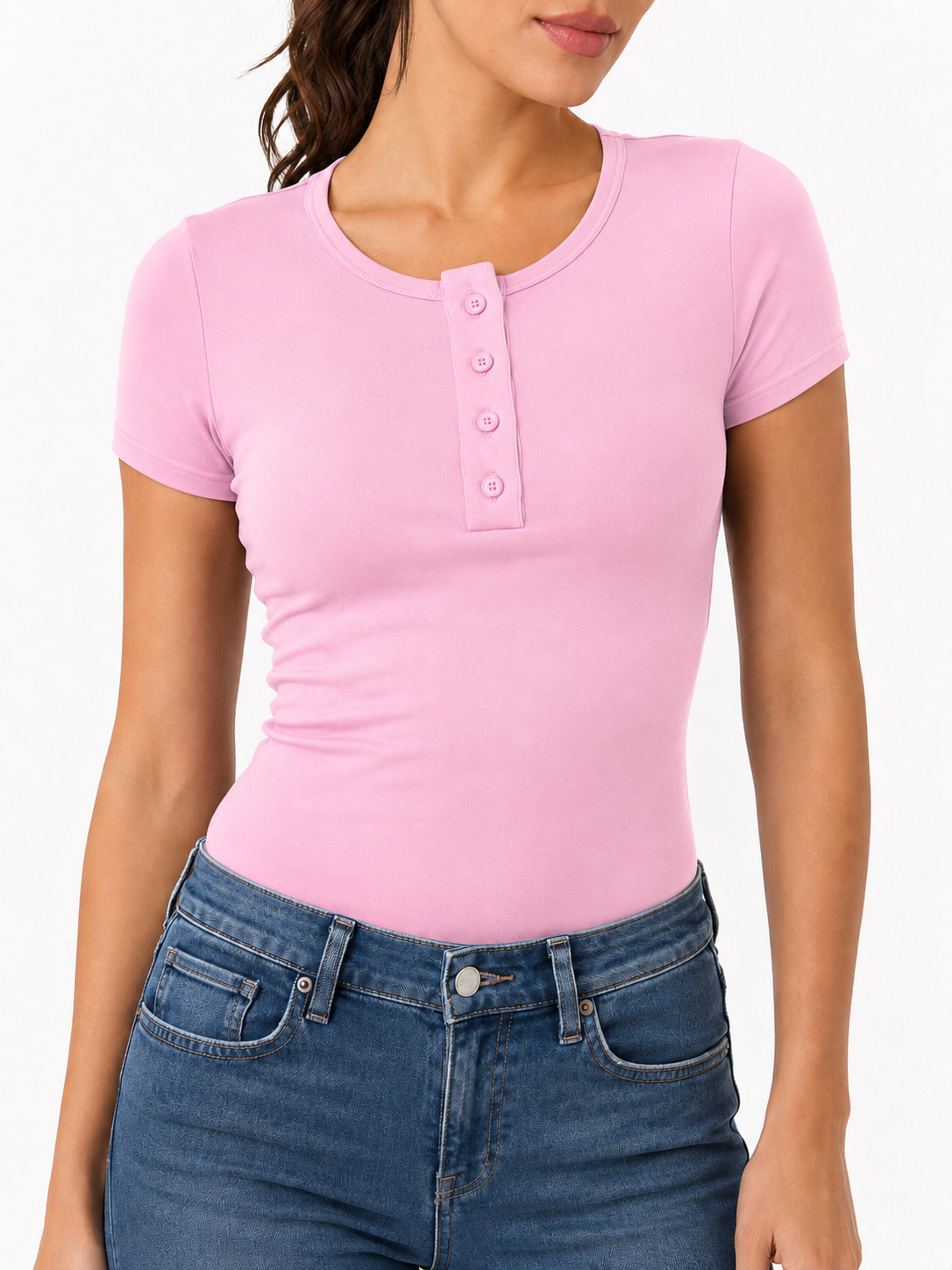OYSHO T-SHIRT PINK 2014 pink / S
