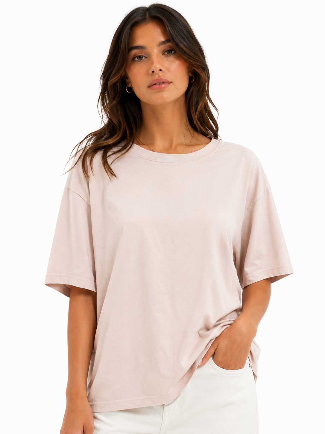 ZARA T-SHIRT BEIGE beige / S