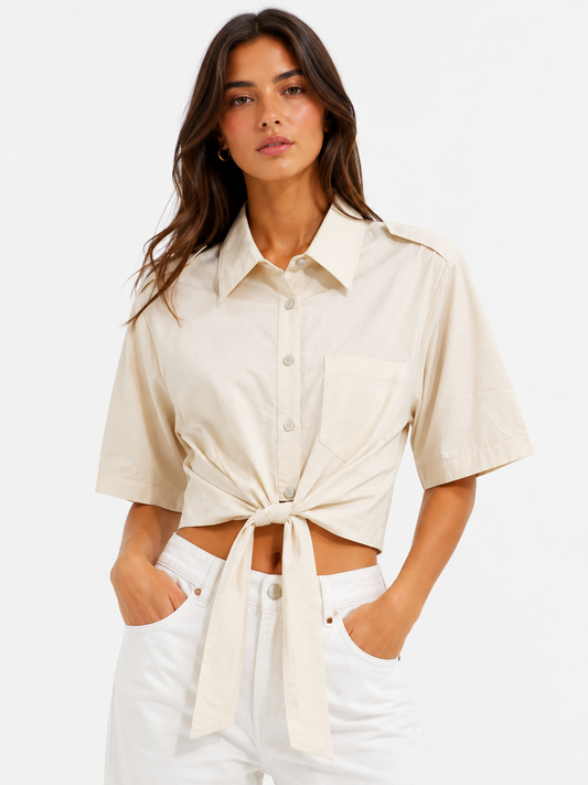 ZARA SHIRT BEIGE beige / M
