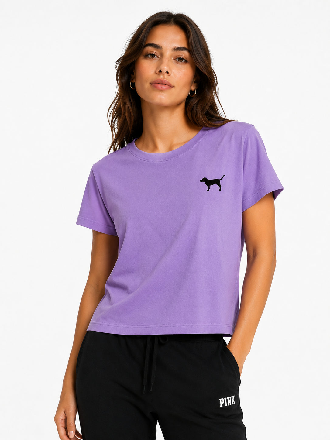 PINK T-SHIRT VICTORIAS SECRET PURPLE purple / S