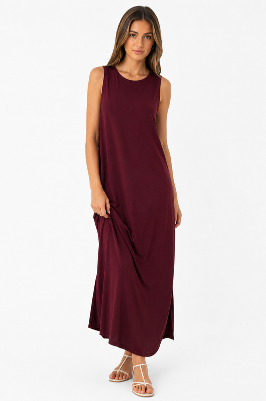 OYSHO DRESS BORDO 5006 bordo / S