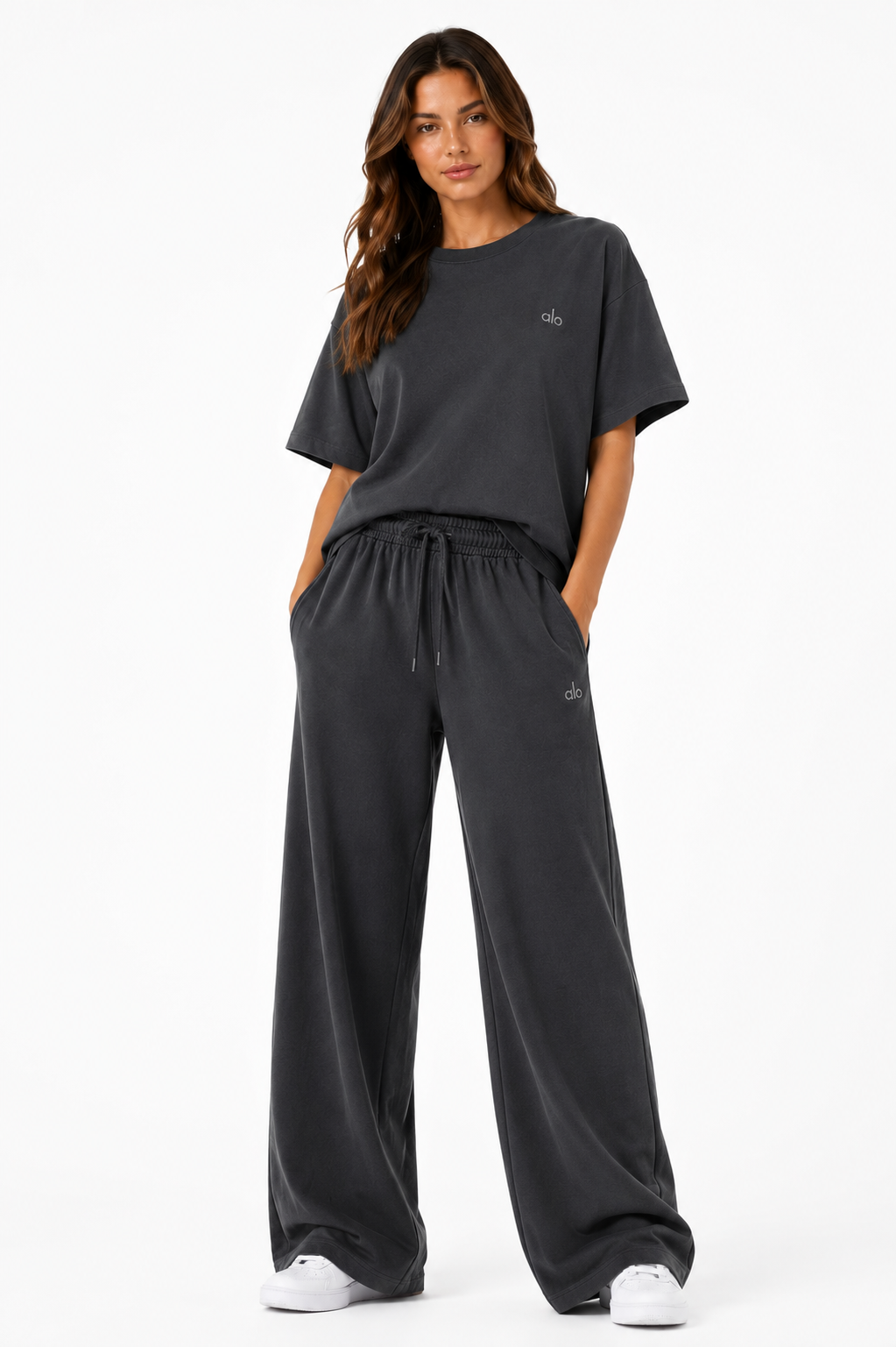 ALO SET D.GREY 1023 dark grey / S