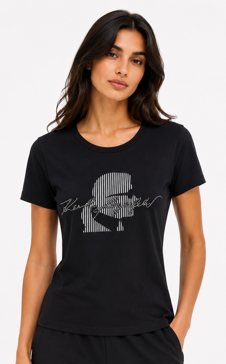 KARL LAGERFELD T-SHIRT B-2056 black / S