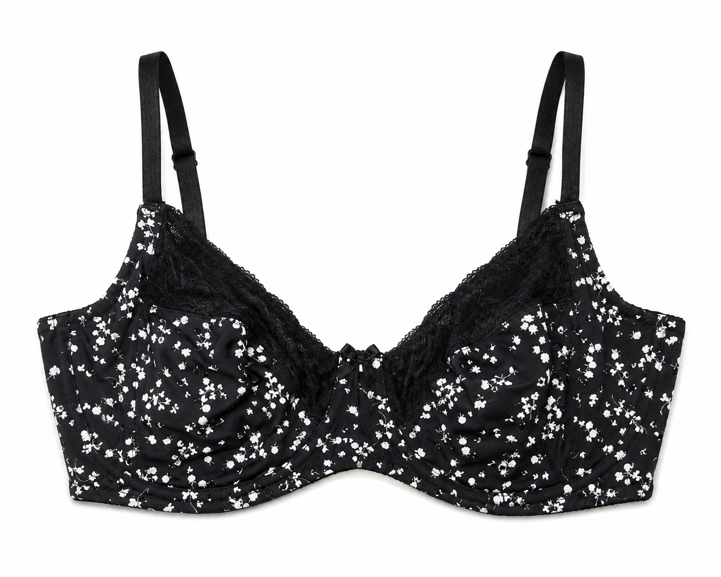 QUEENTEX BRA UNDERWEAR BLK&WHT black&white / M