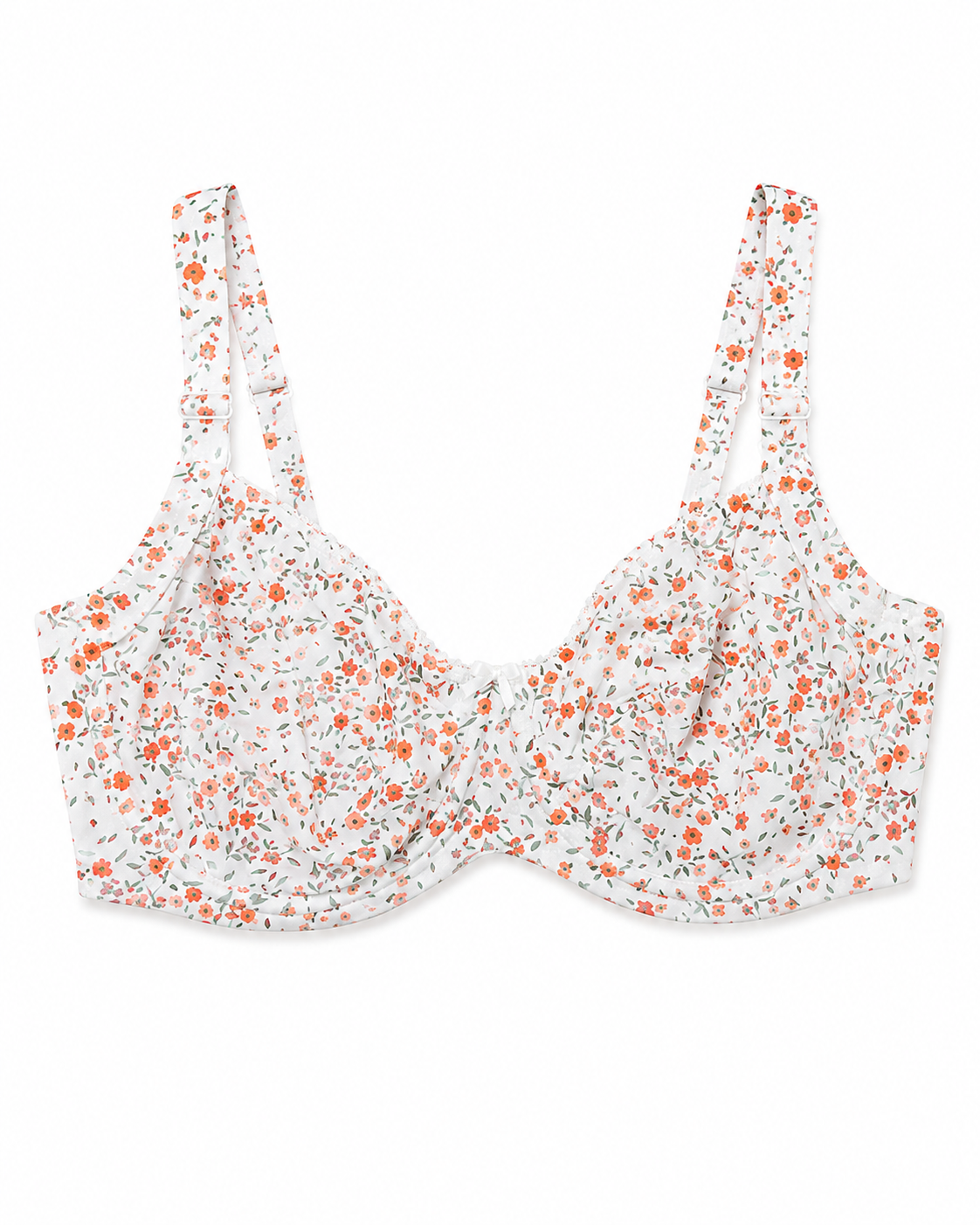 QUEENTEX BRA UNDERWEAR WHT&MULTI white&multi / M