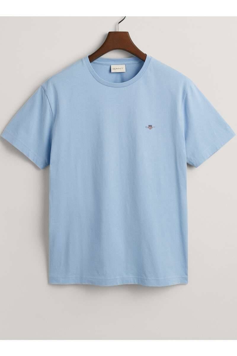 GANT Shield Regular Fit t-shirt Round Neck Capri Blue, One Colour Blue / M