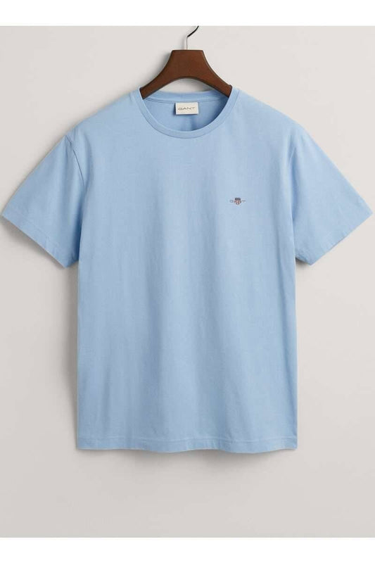 GANT Shield Regular Fit t-shirt Round Neck Capri Blue, One Colour