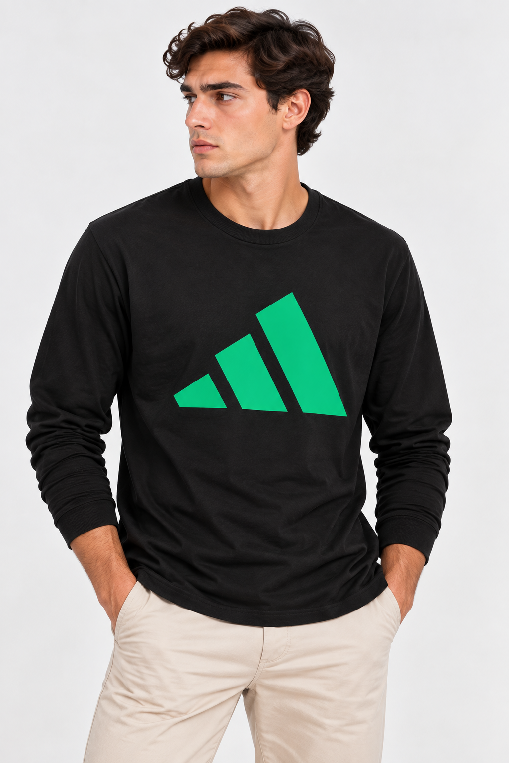 Adidas Sweat 01 Black & Green Sweatshirt S / Black & Green