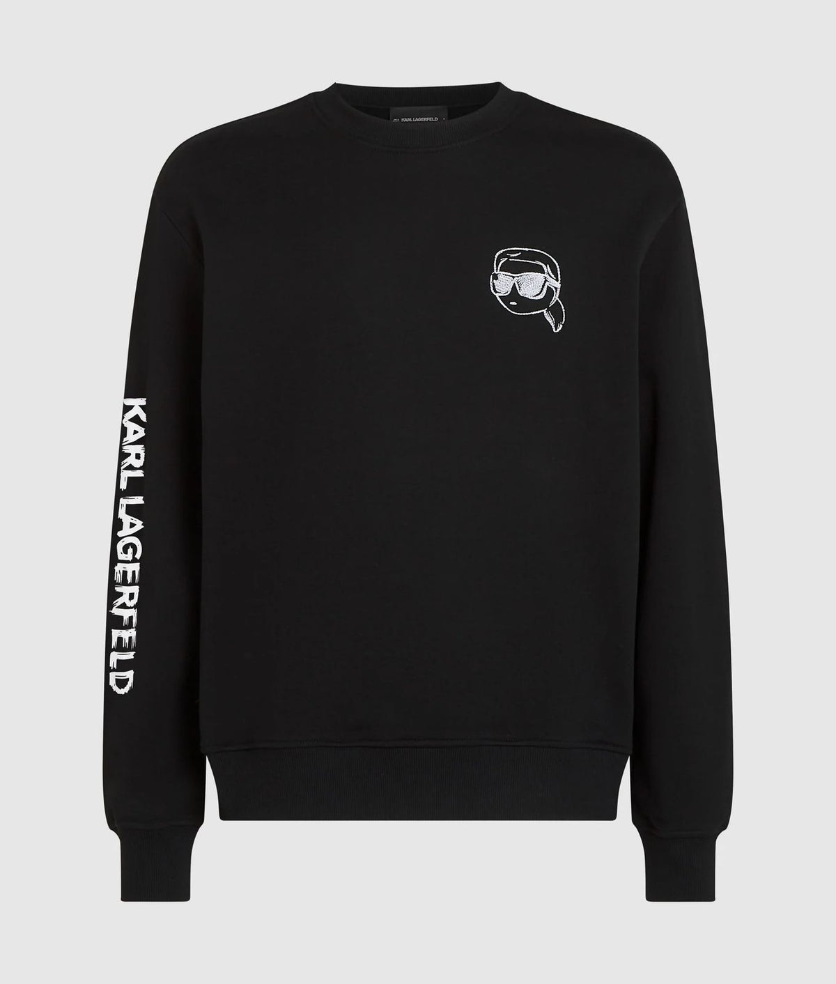 Karl Sweatshirt White Big Logo 001 Black / S